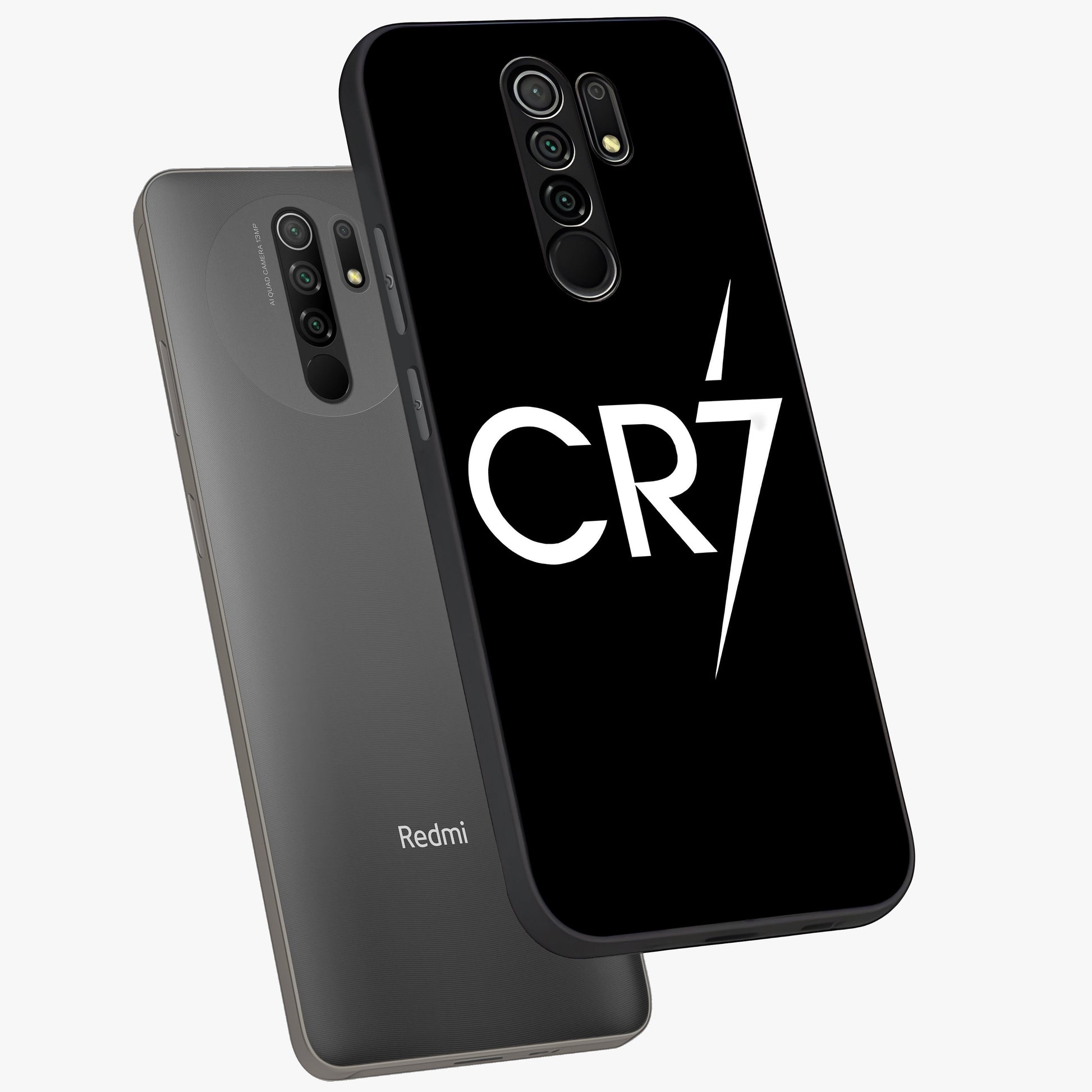 Cr7 Elite Strike Glass Case displayed in angled mockup highlighting powerful sports graphic with bold athletic theme.
