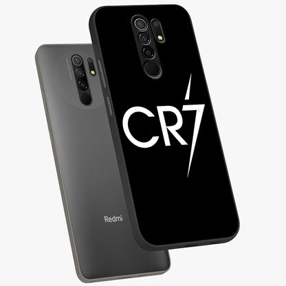 Cr7 Elite Strike Glass Case displayed in angled mockup highlighting powerful sports graphic with bold athletic theme.