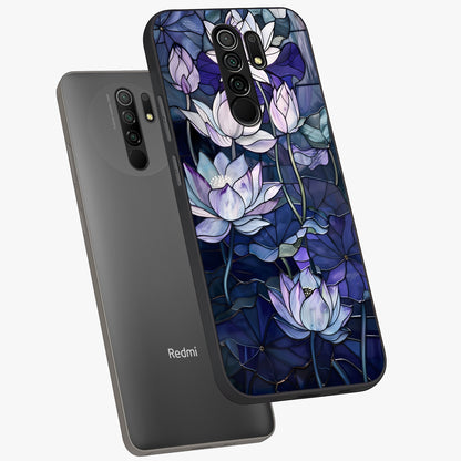 Gloss Petal Rush Glass Case displayed in angled mockup highlighting vibrant petal design with elegant floral aesthetic.