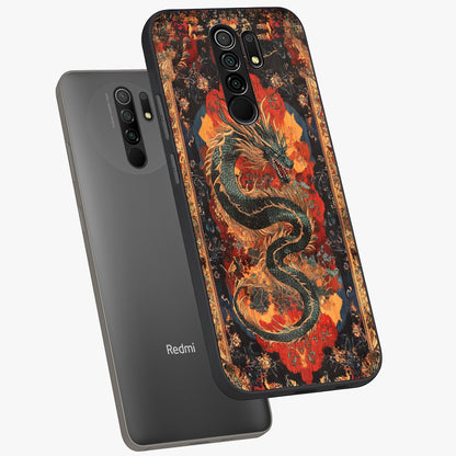 Inferno Dragon Soul Glass Case displayed in angled mockup highlighting powerful dragon illustration with inferno aesthetic.