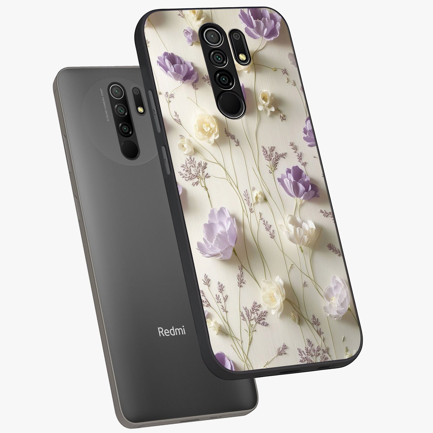Lilac Breeze Harmony Glass Case displayed in angled mockup highlighting calm lilac breeze design with soothing aesthetic style.