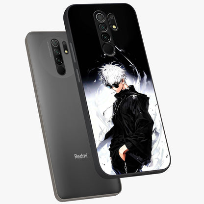 Limitless Shadow King Glass Case displayed in angled mockup highlighting dramatic dark hero design with intense aesthetic.