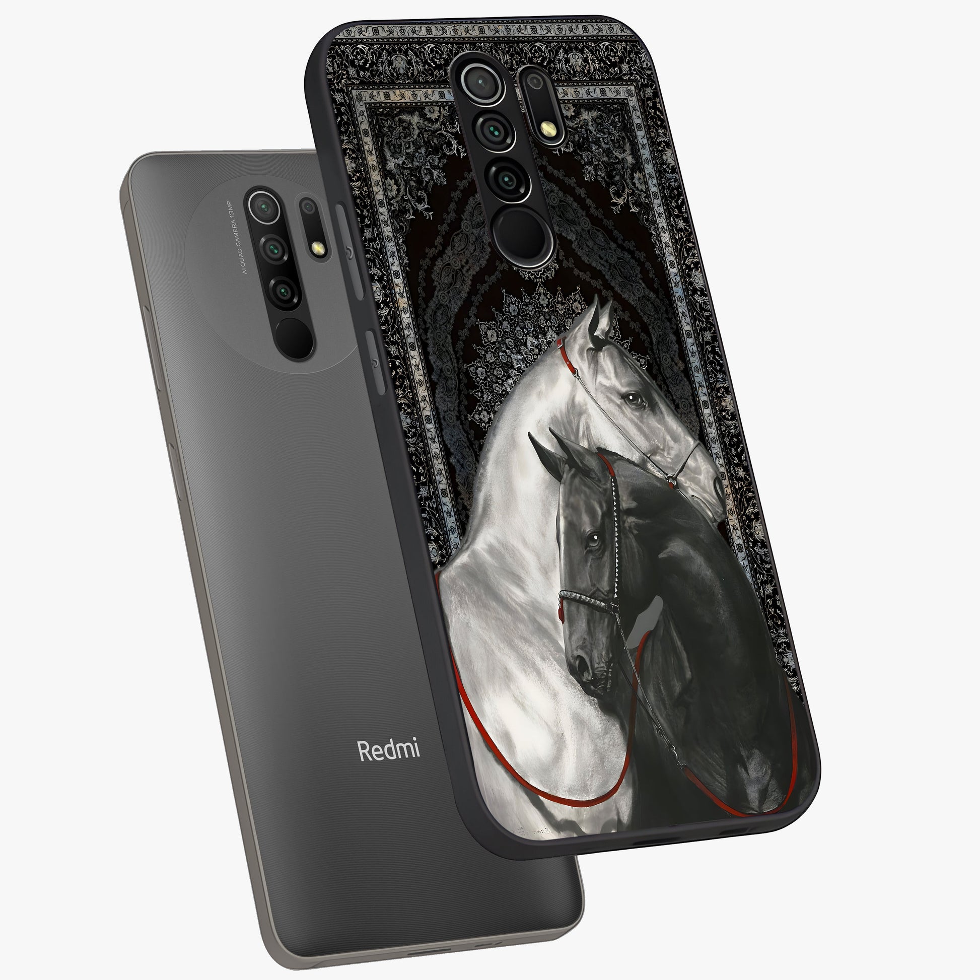 Majestic Ride Legacy Glass Case displayed in angled mockup highlighting sleek vehicle design with bold racing aesthetic.
