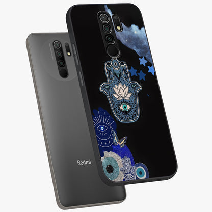 Mystic Hand Aura Glass Case displayed in angled mockup highlighting magical aura design with spiritual aesthetic style.