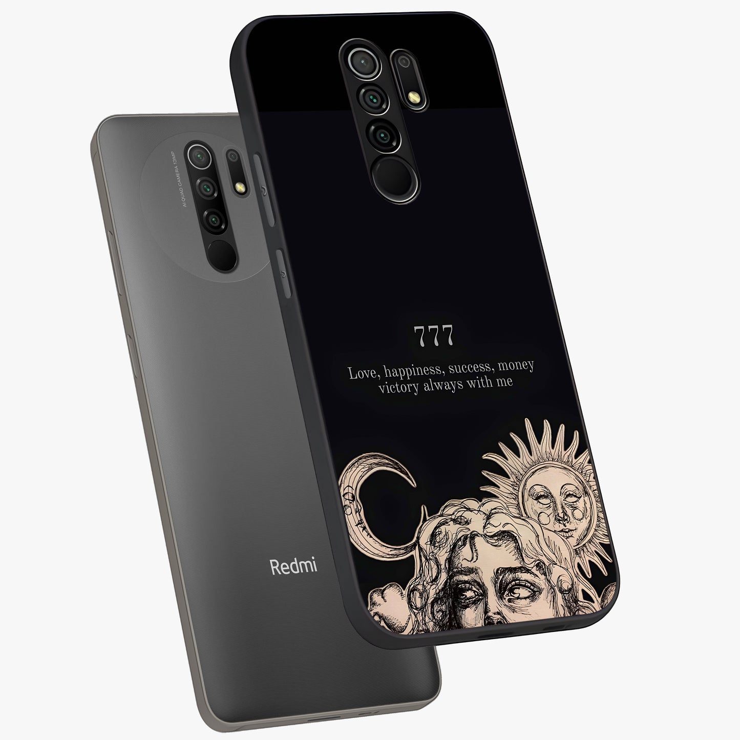 Mystic Victory Aura Glass Case displayed in angled mockup highlighting energetic aura design with bold mystical aesthetic.