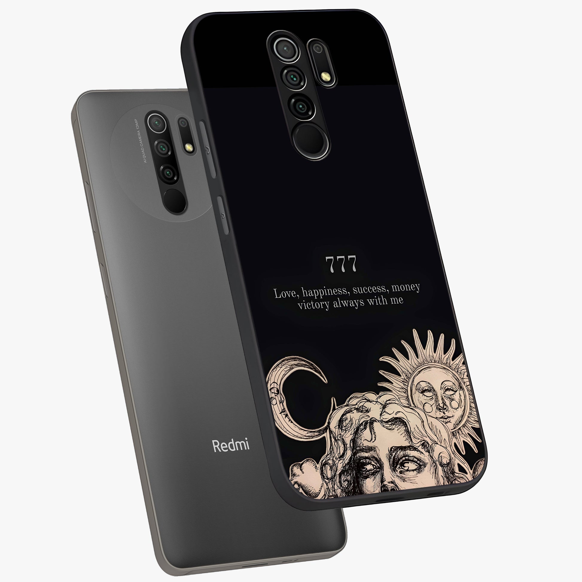 Mystic Victory Aura Glass Case displayed in angled mockup highlighting energetic aura design with bold mystical aesthetic.