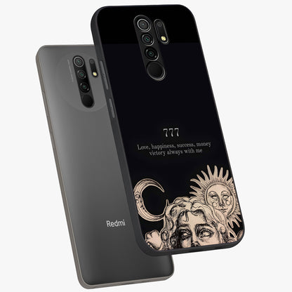 Mystic Victory Aura Glass Case displayed in angled mockup highlighting energetic aura design with bold mystical aesthetic.