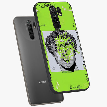 Neo Graffiti Rebellion Glass Case displayed in angled mockup highlighting urban street art design with rebellious aesthetic.