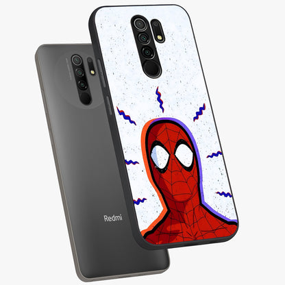 Omg Spiderman Glass Case displayed in angled mockup highlighting dynamic hero illustration with action comic aesthetic.