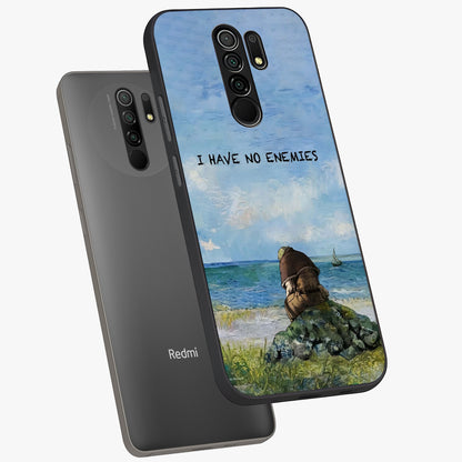 Peace Beyond War Glass Case displayed in angled mockup highlighting meaningful message design with artistic aesthetic style.