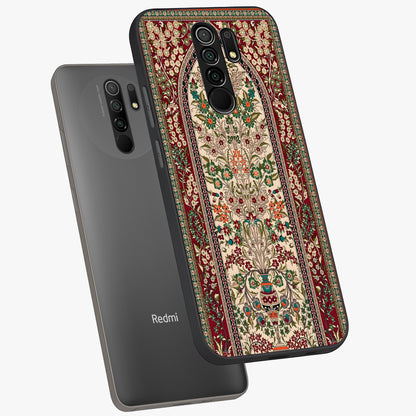 Persian Inspired Glass Case displayed in angled mockup highlighting intricate traditional design with elegant cultural aesthetic.