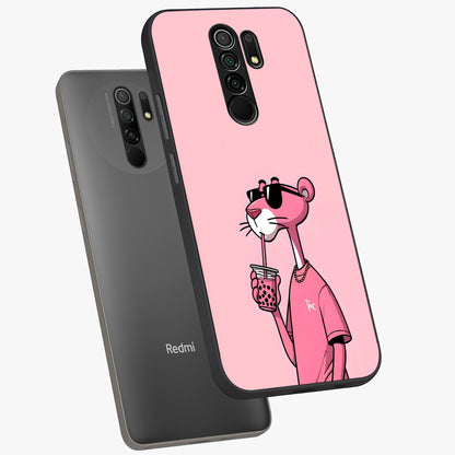 Pink Panther Glass Case displayed in angled mockup highlighting playful cartoon character design with vibrant pink aesthetic.