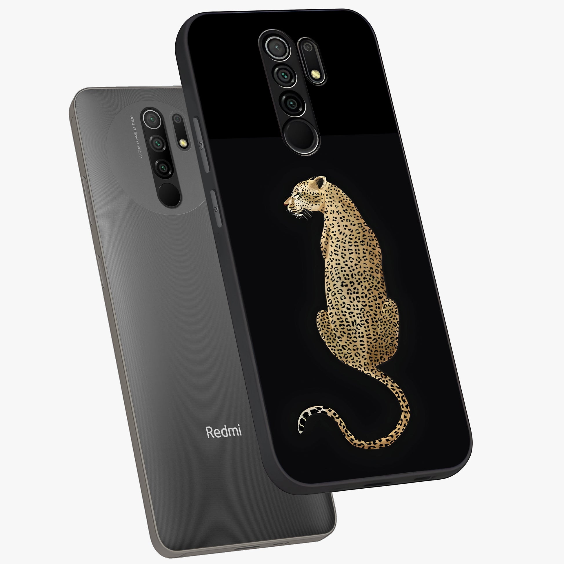 Regal Leopard Glass Case displayed in angled mockup highlighting powerful animal illustration with stylish wild aesthetic.
