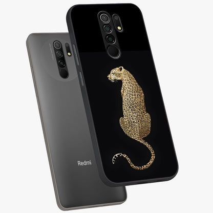 Regal Leopard Glass Case displayed in angled mockup highlighting powerful animal illustration with stylish wild aesthetic.