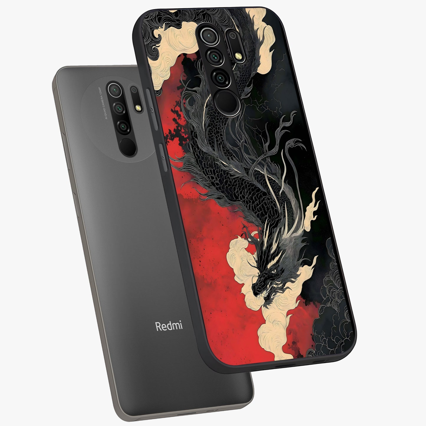 Shadow Dragon Fury Glass Case displayed in angled mockup highlighting powerful dragon illustration with dark fantasy aesthetic.