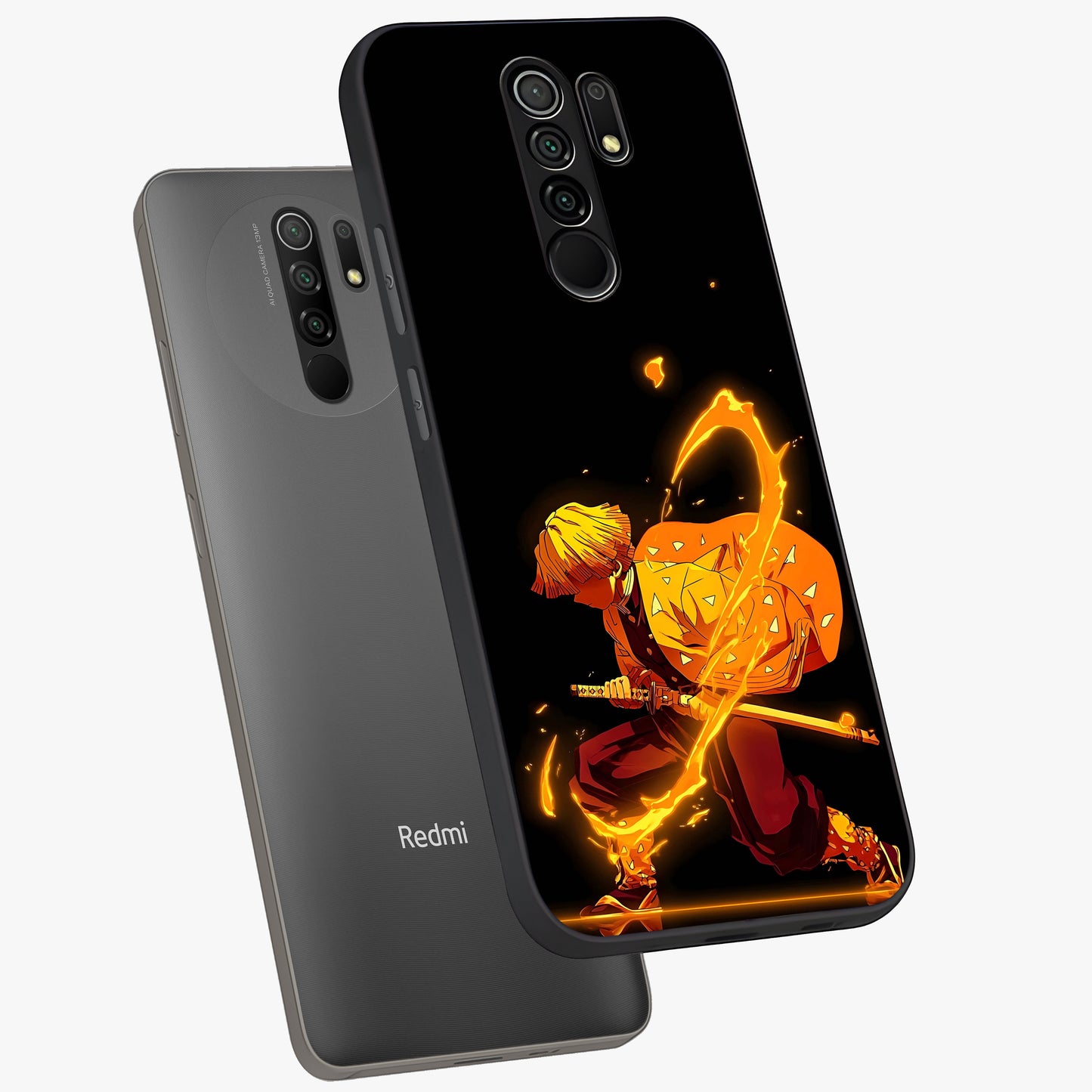 Thunder Flame Execution Glass Case displayed in angled mockup highlighting dramatic fire themed design with intense fantasy aesthetic.