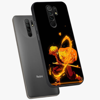 Thunder Flame Execution Glass Case displayed in angled mockup highlighting dramatic fire themed design with intense fantasy aesthetic.