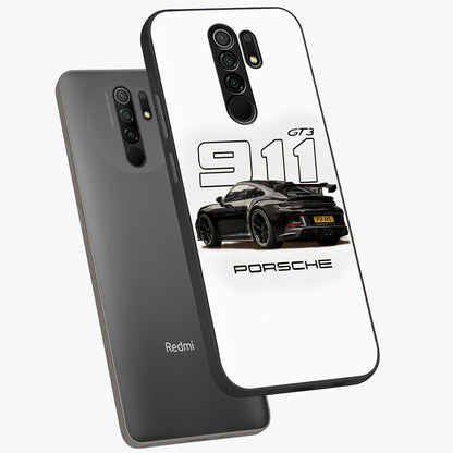 Turbo Legacy Icon Glass Case displayed in angled mockup highlighting dynamic automotive design with performance aesthetic.