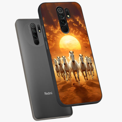 Wild Sunset Majesty Glass Case displayed in angled mockup highlighting vibrant sunset sky design with scenic aesthetic.