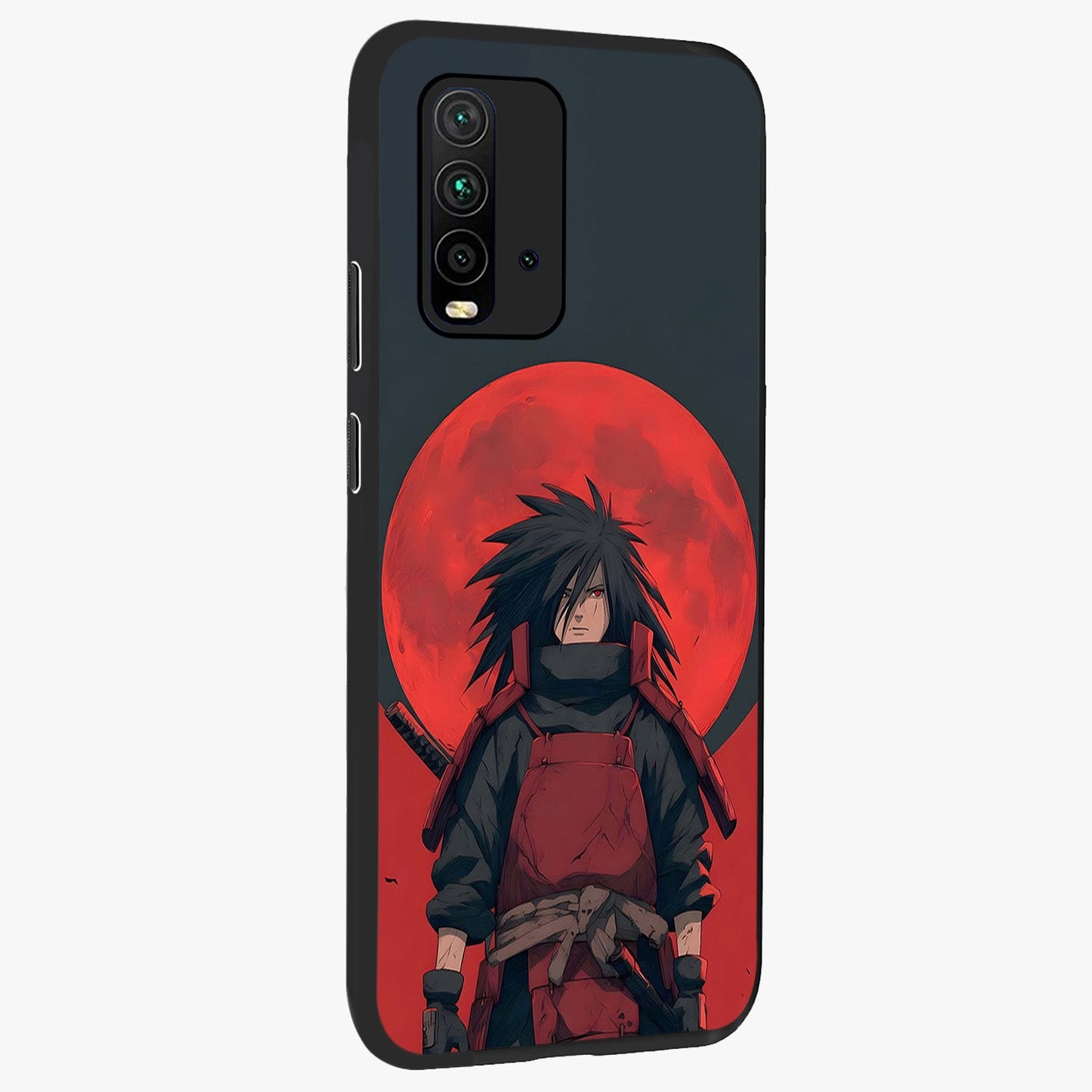 Crimson Moon Warlord Glass Case upright view showcasing powerful warlord artwork with dark celestial theme.