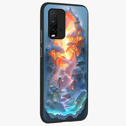 Glow Forest Portal Glass Case upright view showcasing enchanted forest portal artwork with fantasy nature theme.