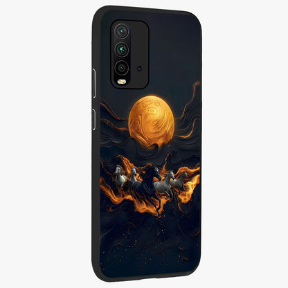 Golden Royal Heritage Glass Case upright view showcasing elegant royal artwork with classic heritage theme.