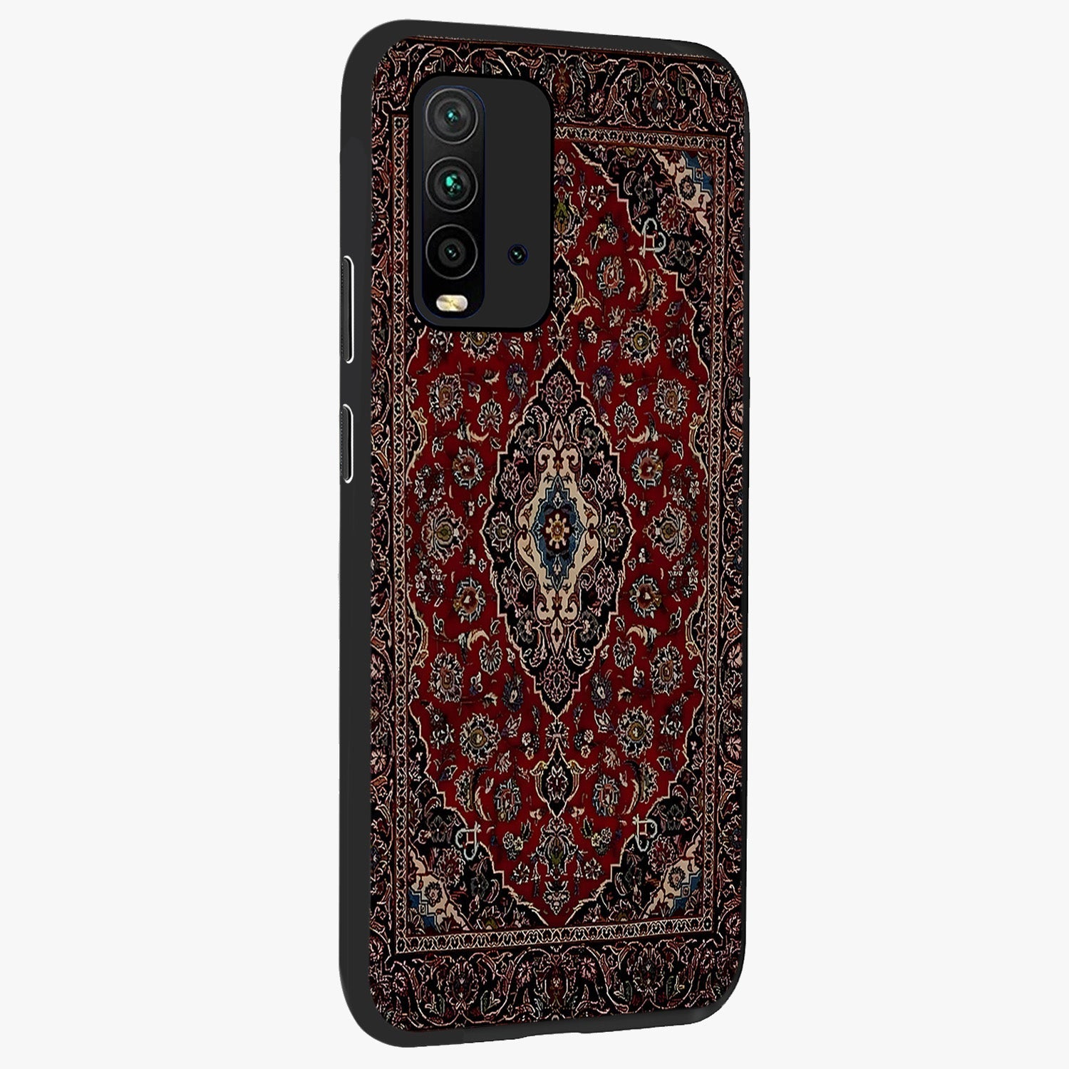 Heritage Carpet Royale Glass Case upright view showcasing detailed ornamental artwork with luxurious traditional theme.