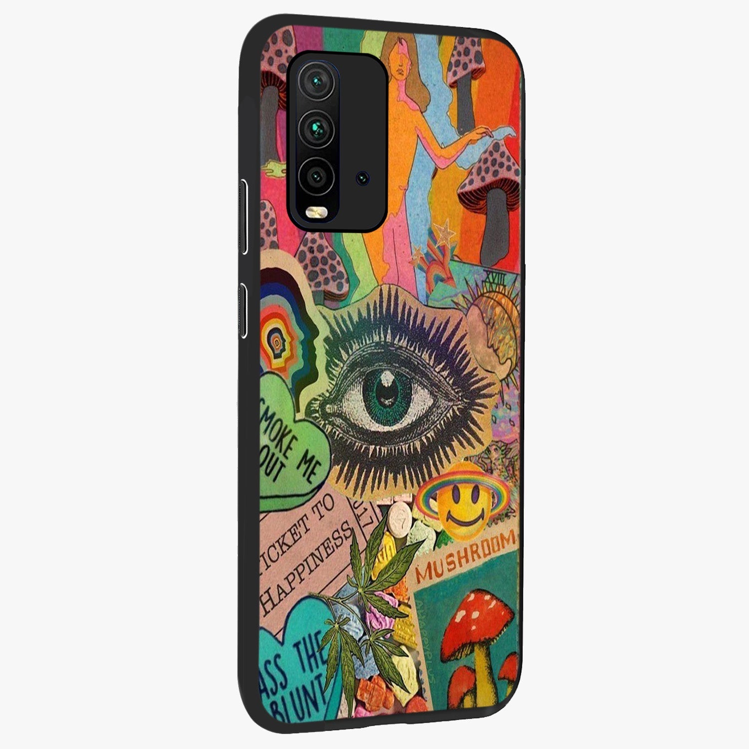 Mystic Eye Wonderland Glass Case upright view showcasing symbolic eye artwork with mysterious fantasy theme.