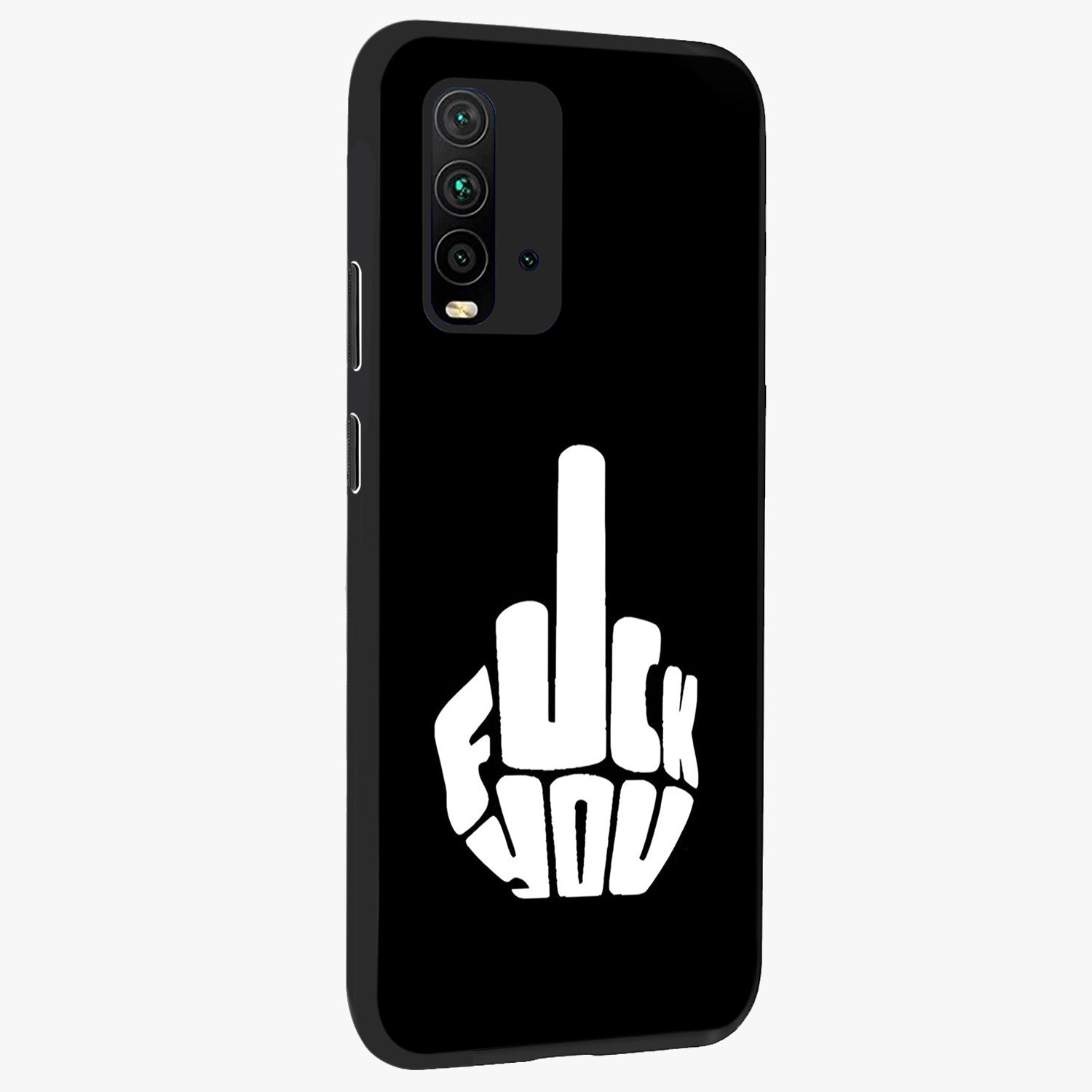 Rebel Mode On Glass Case upright view showcasing striking statement artwork with bold rebellious theme.