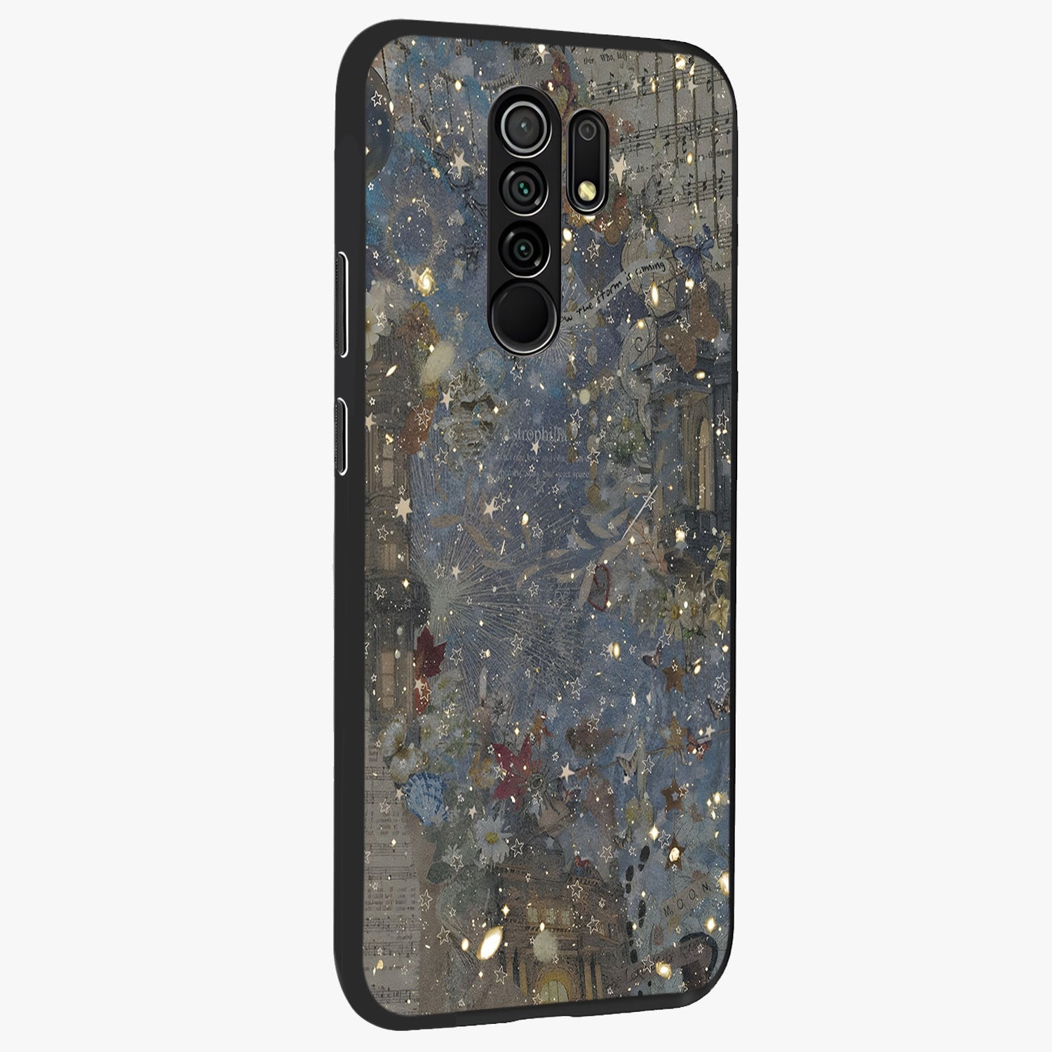 Aesthetic Astrolophia Glass Case upright view showcasing soft aesthetic theme with stylish modern look.