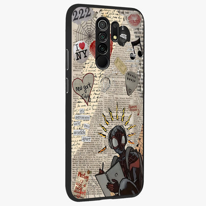 City Dream Sketch Glass Case upright view showcasing urban skyline artwork with stylish hand drawn design.