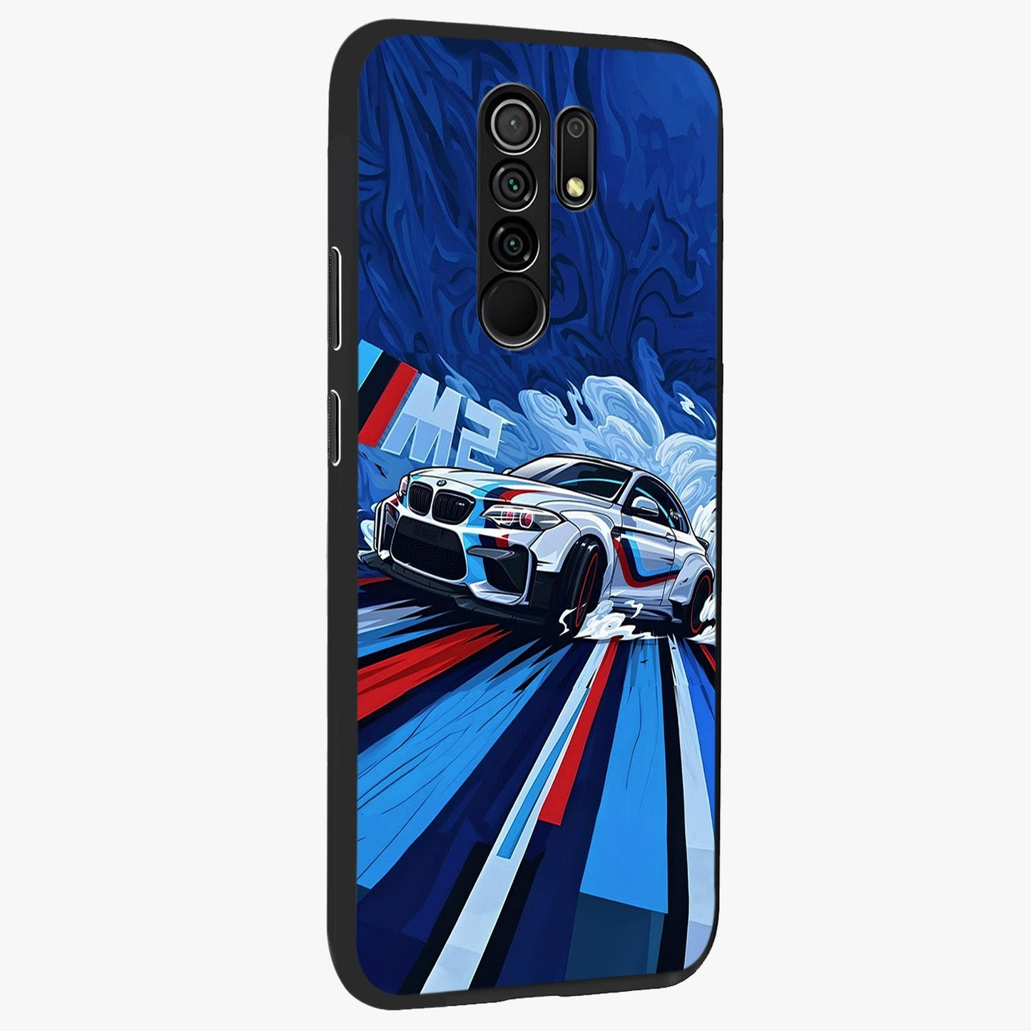 Drift Power Rush Glass Case upright view showcasing high speed racing artwork with bold automotive theme.