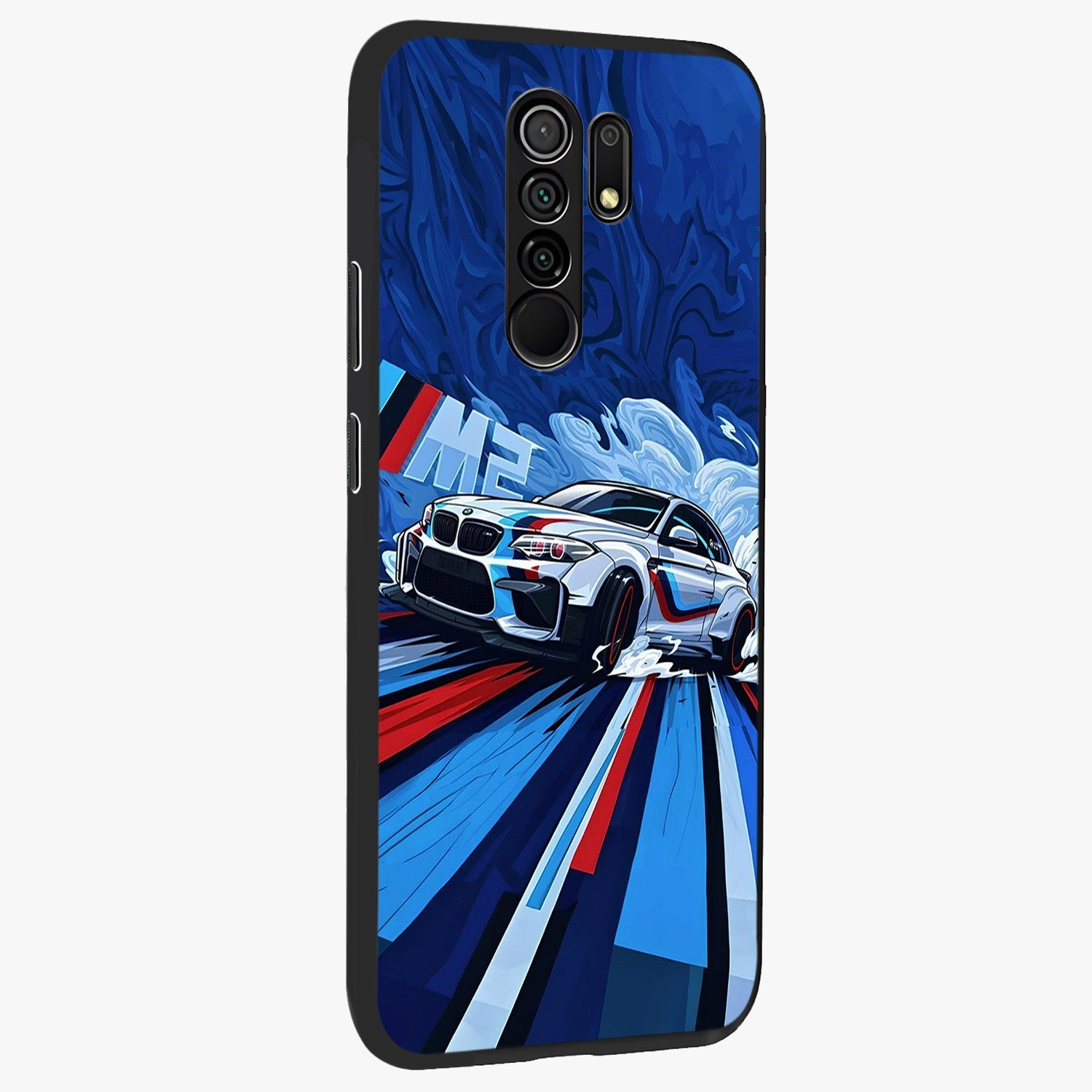 Drift Power Rush Glass Case upright view showcasing high speed racing artwork with bold automotive theme.