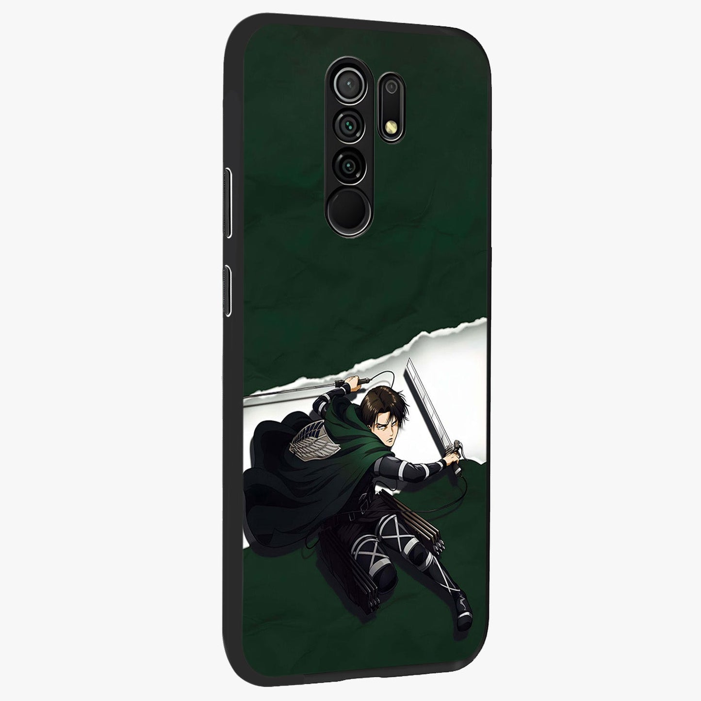 Emerald War Vanguard Glass Case upright view showcasing dramatic warrior artwork with bold fantasy theme.