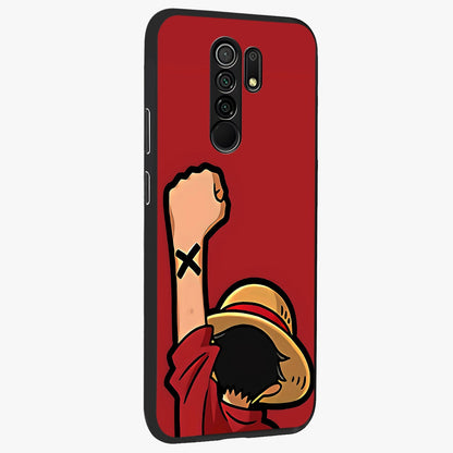 Luffy X Spirit Glass Case upright view showcasing striking anime artwork with adventurous character theme.