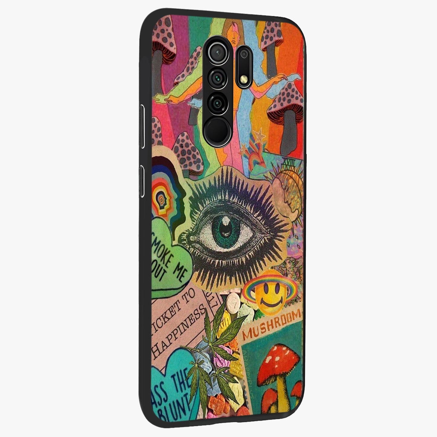 Mystic Eye Wonderland Glass Case upright view showcasing symbolic eye artwork with mysterious fantasy theme.
