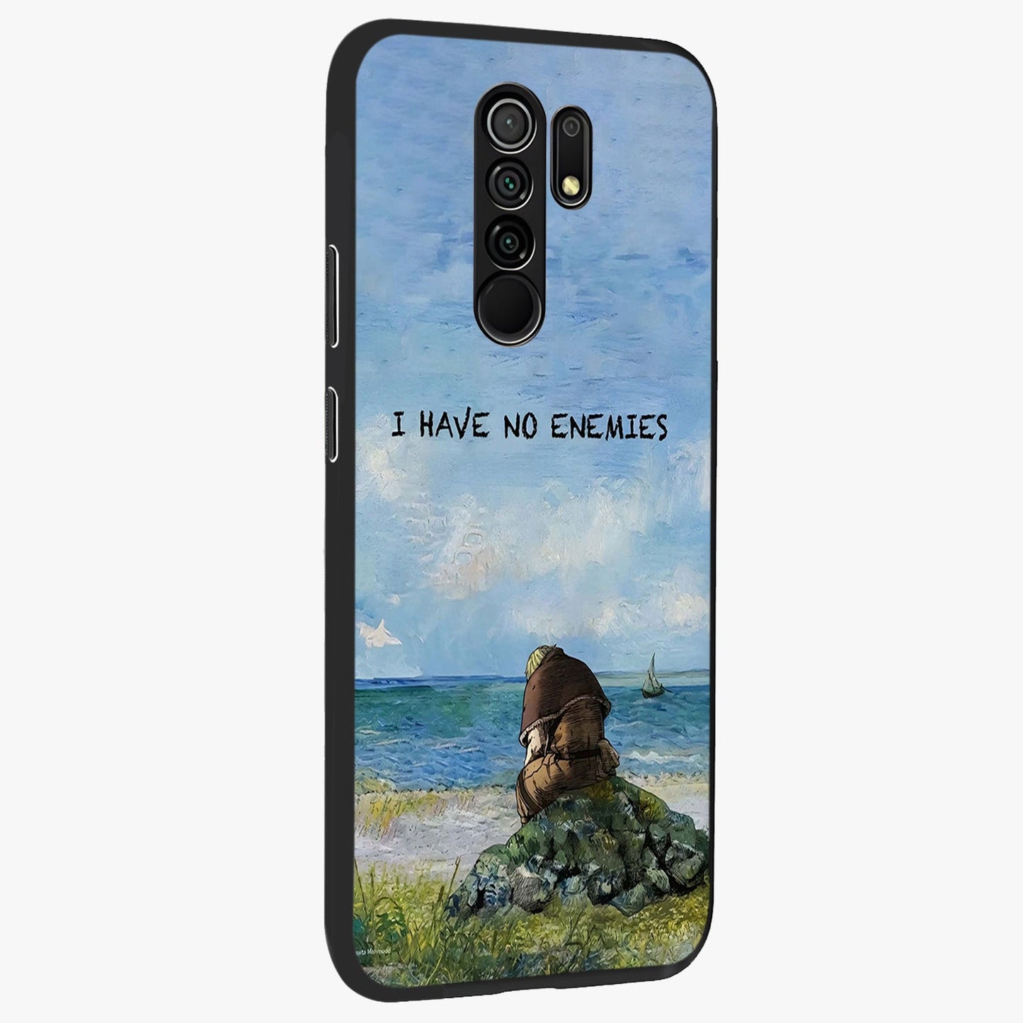 Peace Beyond War Glass Case upright view showcasing powerful peace symbol artwork with inspirational theme.