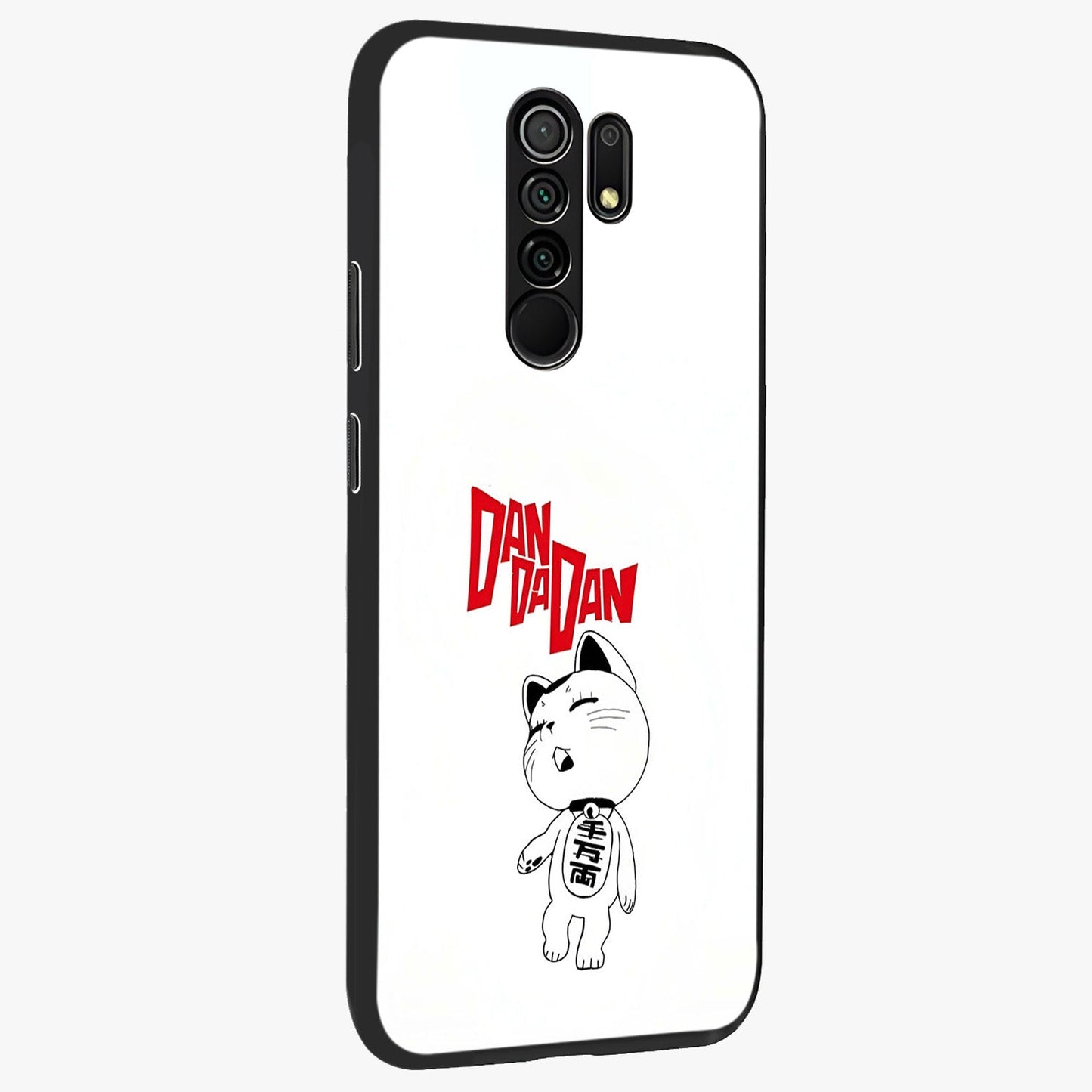 Playful Spirit Charm Glass Case upright view showcasing vibrant charm artwork with fun artistic theme.