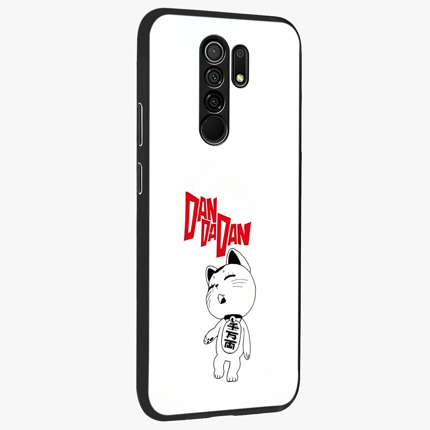 Playful Spirit Charm Glass Case upright view showcasing vibrant charm artwork with fun artistic theme.