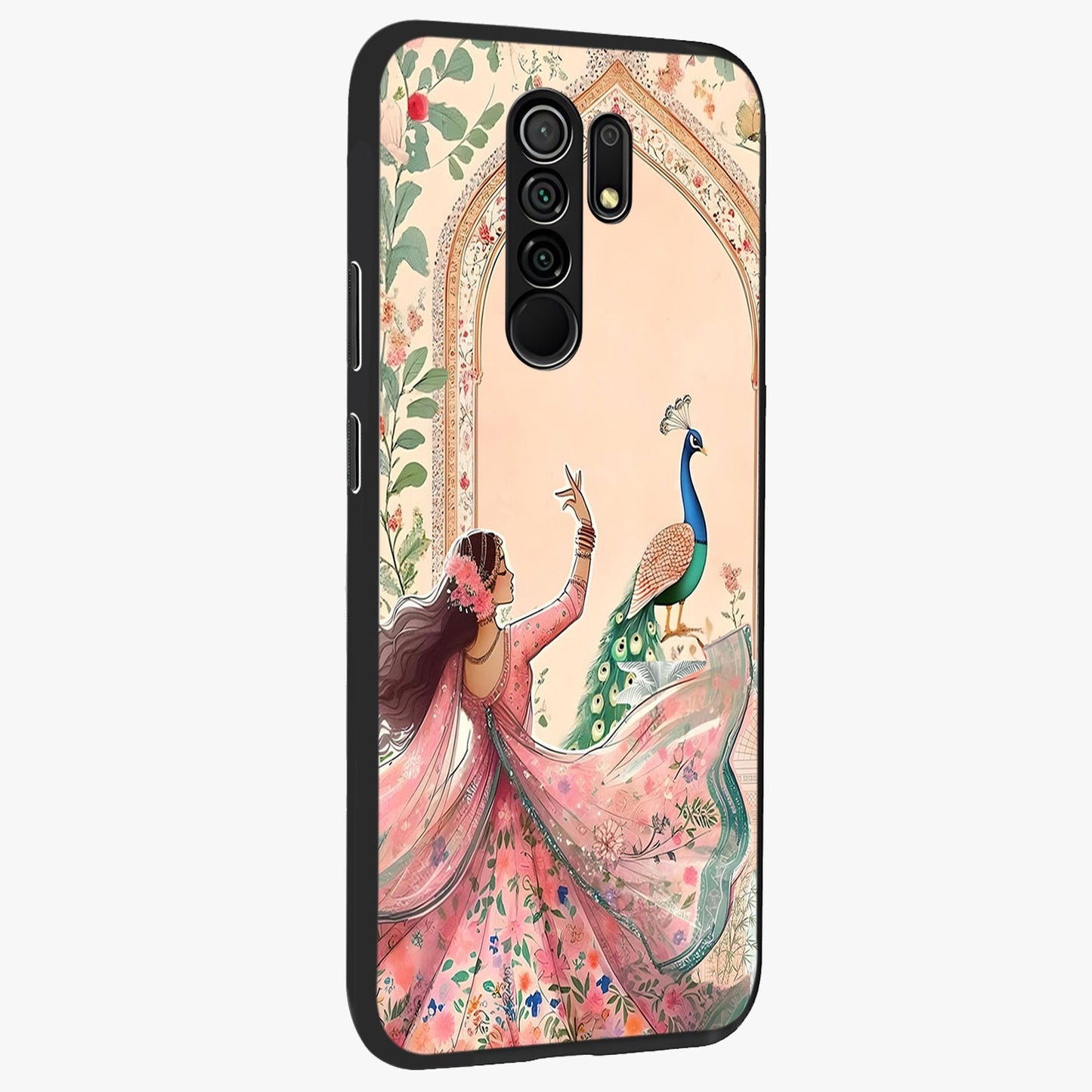 Royal Grace Muse Glass Case upright view showcasing stylish artistic artwork with sophisticated royal theme.