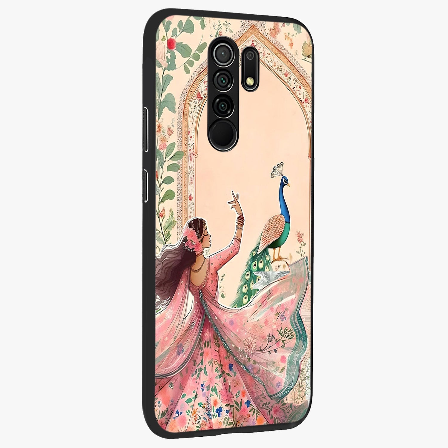 Royal Grace Muse Glass Case upright view showcasing stylish artistic artwork with sophisticated royal theme.