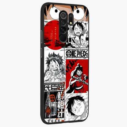 Strawhat Chaos Panels Glass Case upright view showcasing energetic anime artwork with bold adventure theme.