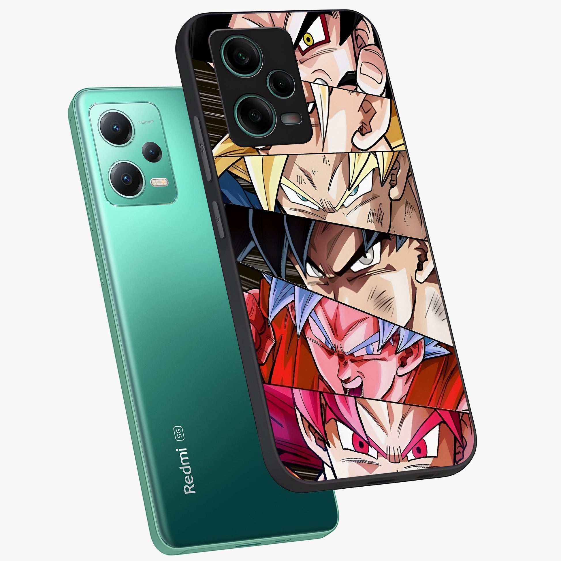 Anime Character Glass Case displayed in angled mockup highlighting colorful anime character illustration.