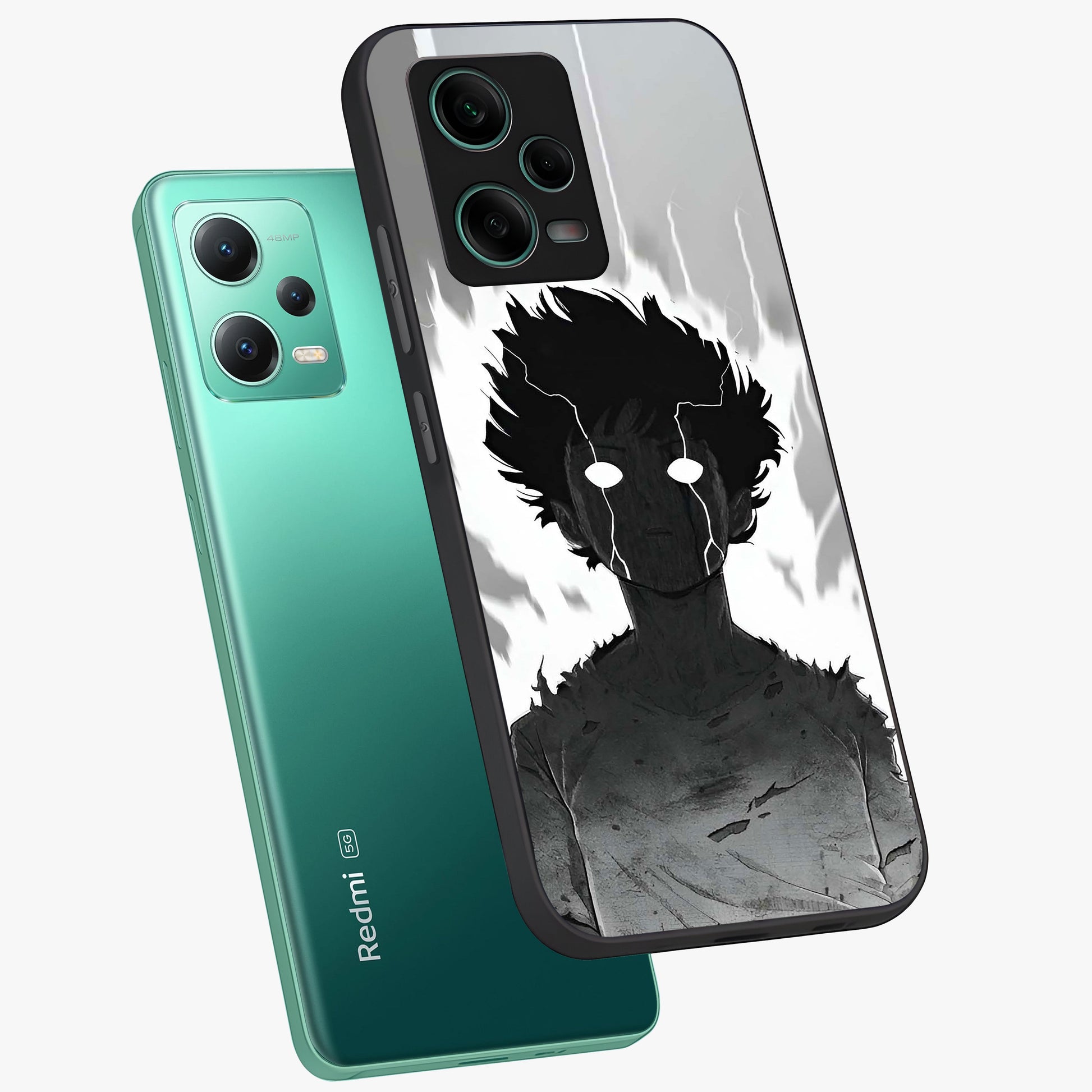 Awakened Inner Rage Glass Case displayed in angled mockup highlighting powerful graphic design and bold artistic theme.