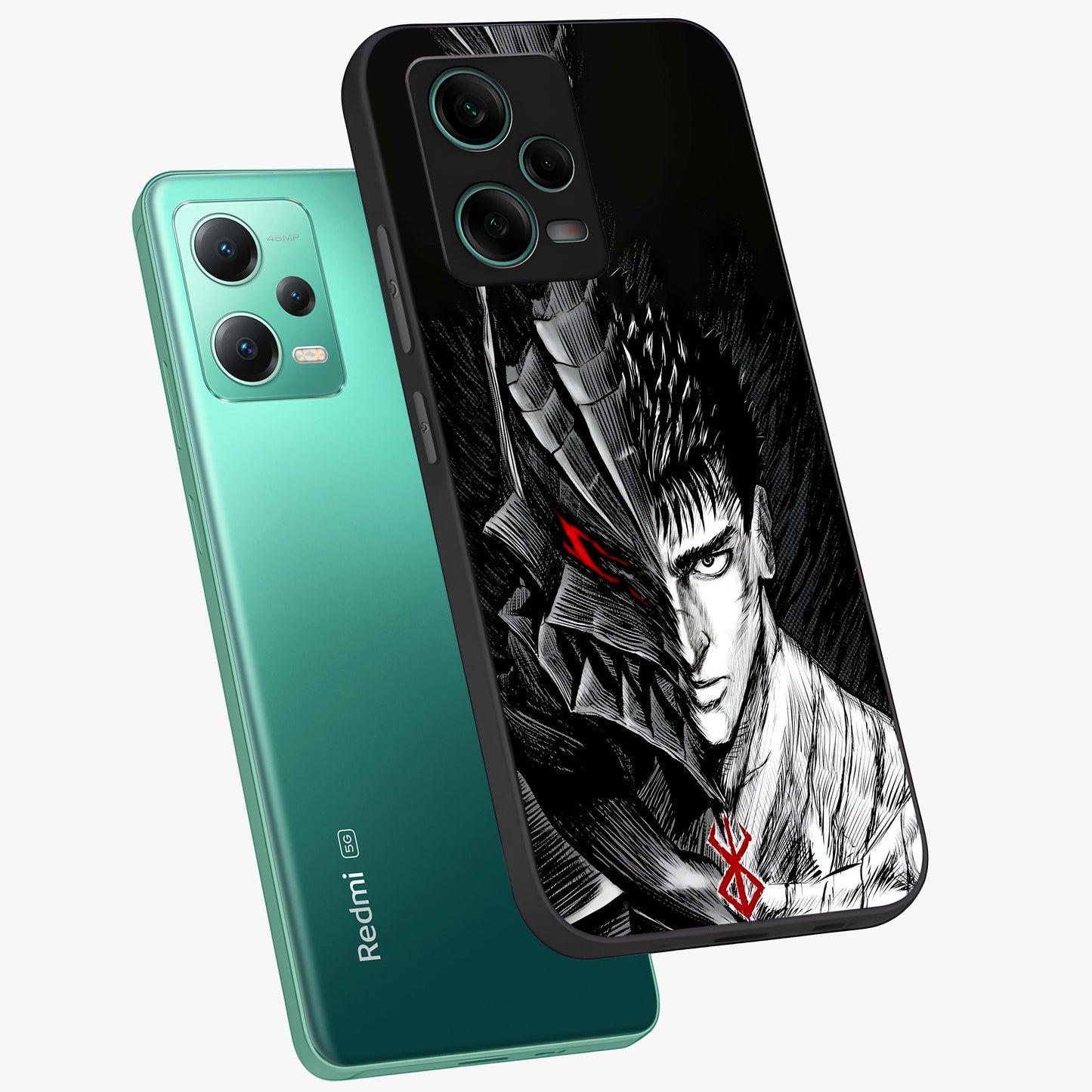 Berserker Blood Oath Glass Case displayed in angled mockup highlighting dark fantasy graphic design and powerful theme.
