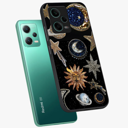 Celestial Gem Constellations Glass Case displayed in angled mockup highlighting gemstone inspired constellation design.