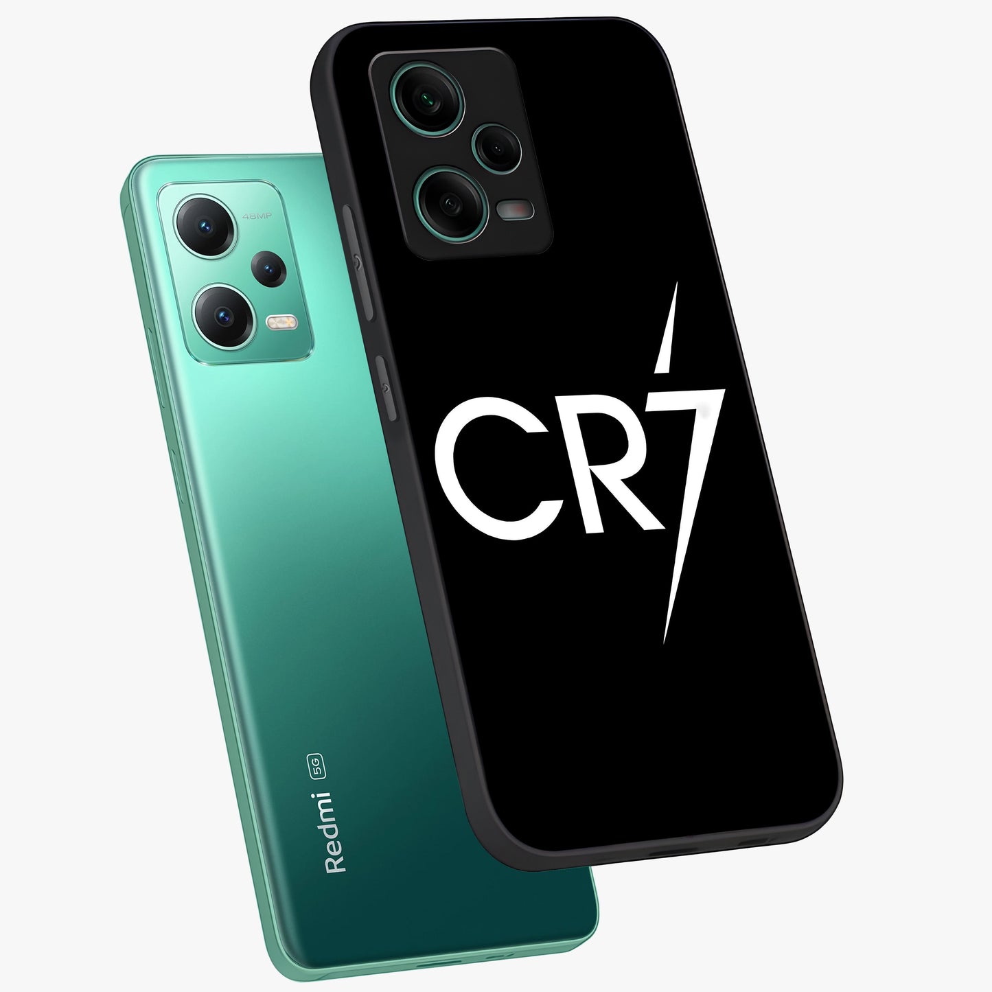 Cr7 Elite Strike Glass Case displayed in angled mockup highlighting powerful sports graphic with bold athletic theme.