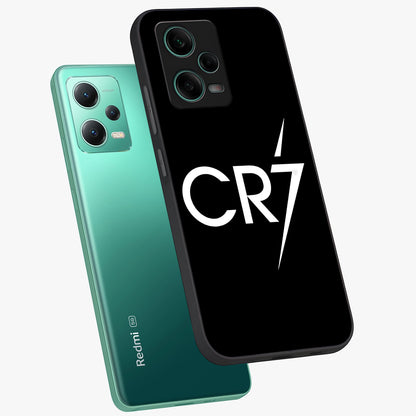 Cr7 Elite Strike Glass Case displayed in angled mockup highlighting powerful sports graphic with bold athletic theme.