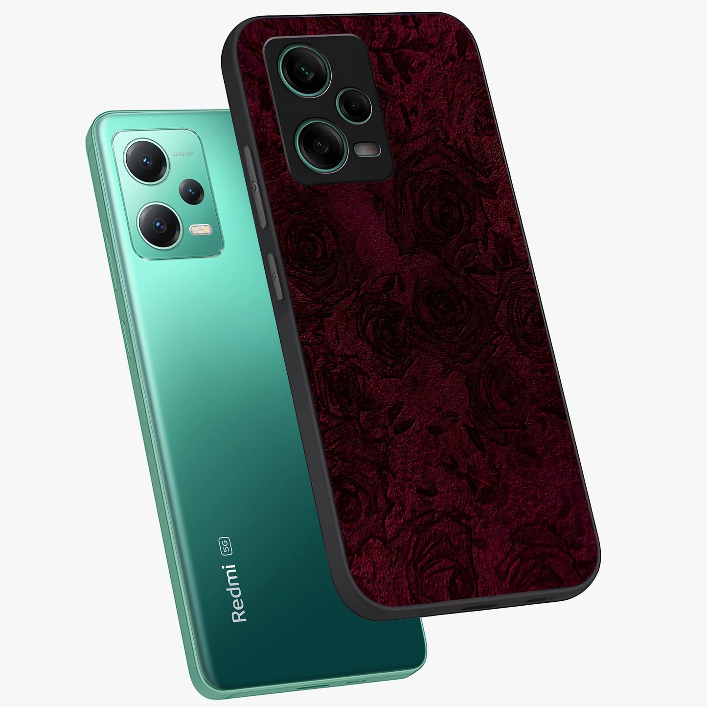 Crimson Fade Flow Glass Case displayed in angled mockup highlighting smooth gradient design with modern aesthetic style.
