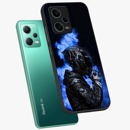 Cyber Sentinel Protocol Glass Case displayed in angled mockup highlighting digital cyber design with sci-fi aesthetic style.